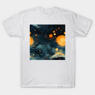 Van Gogh Starry Night Outer Space Pattern 16 T-Shirt